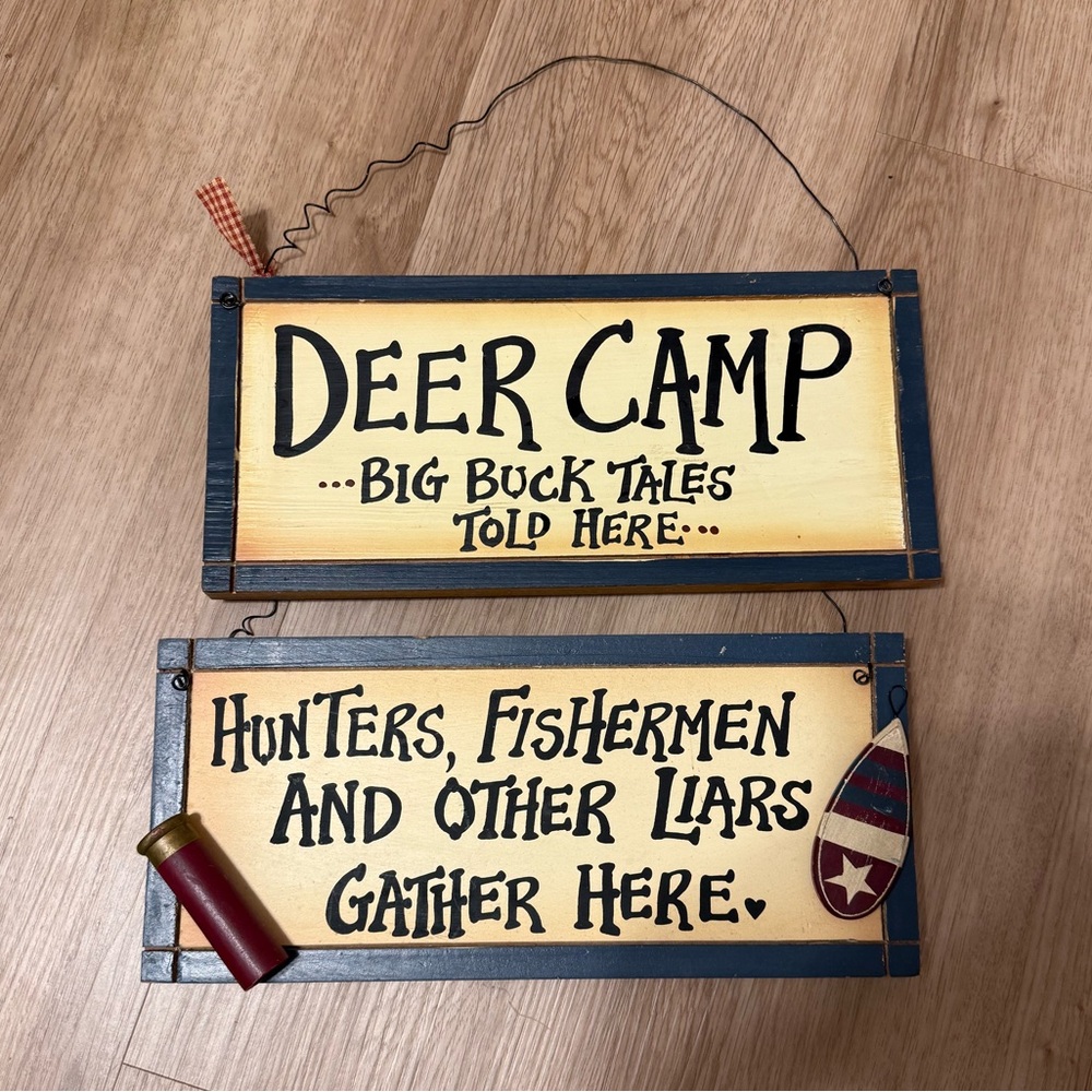 Rustic Deer Camp Wall Sign